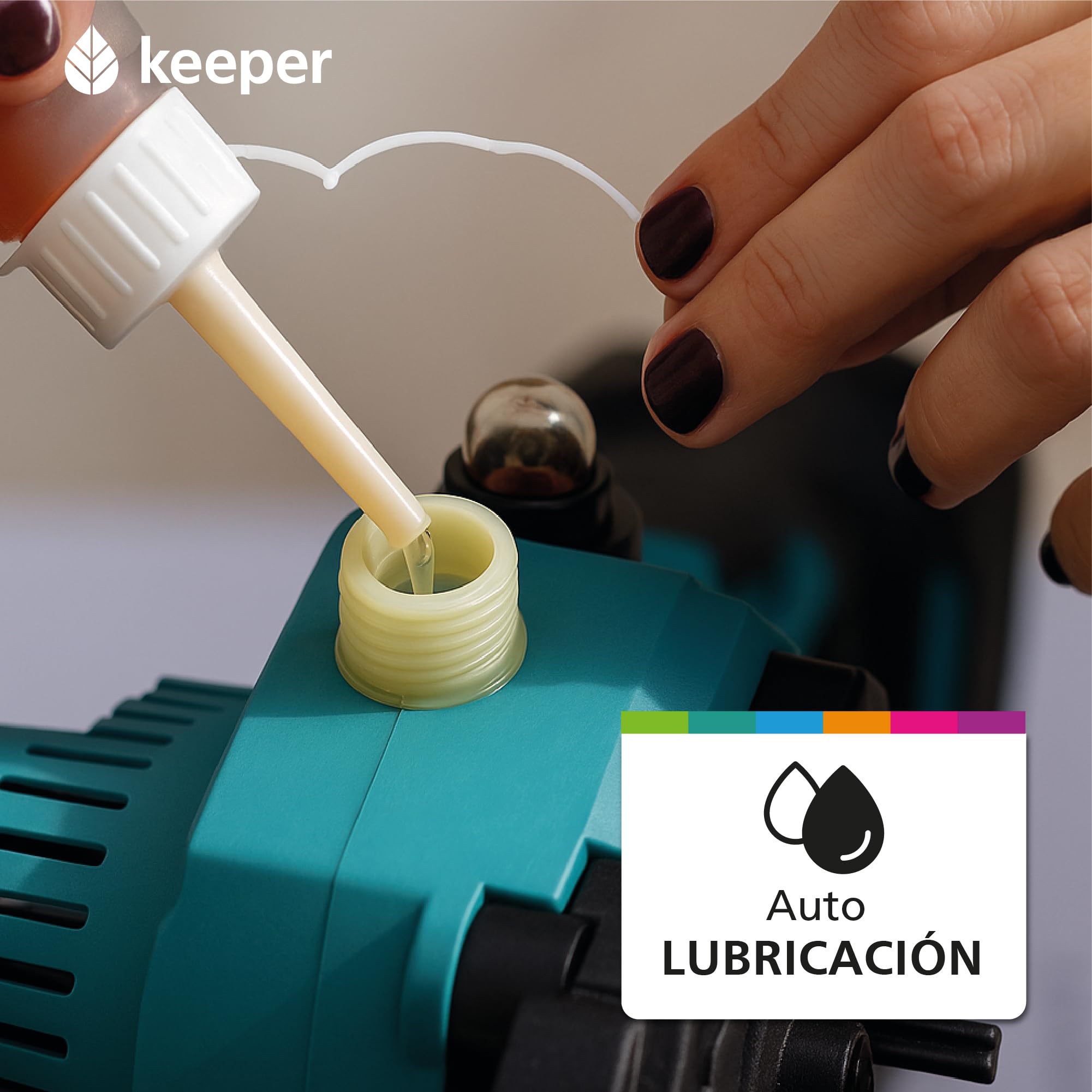 KEEPER Mini Motosierra Batería de Poda KP6. 18V, 6 pulgadas,300W. Recargable. Motosierra Eléctrica Bateria Inalámbrica. Corte de madera de Ø 80. Poda Arboles Frutales. Incluye Maletín y Batería