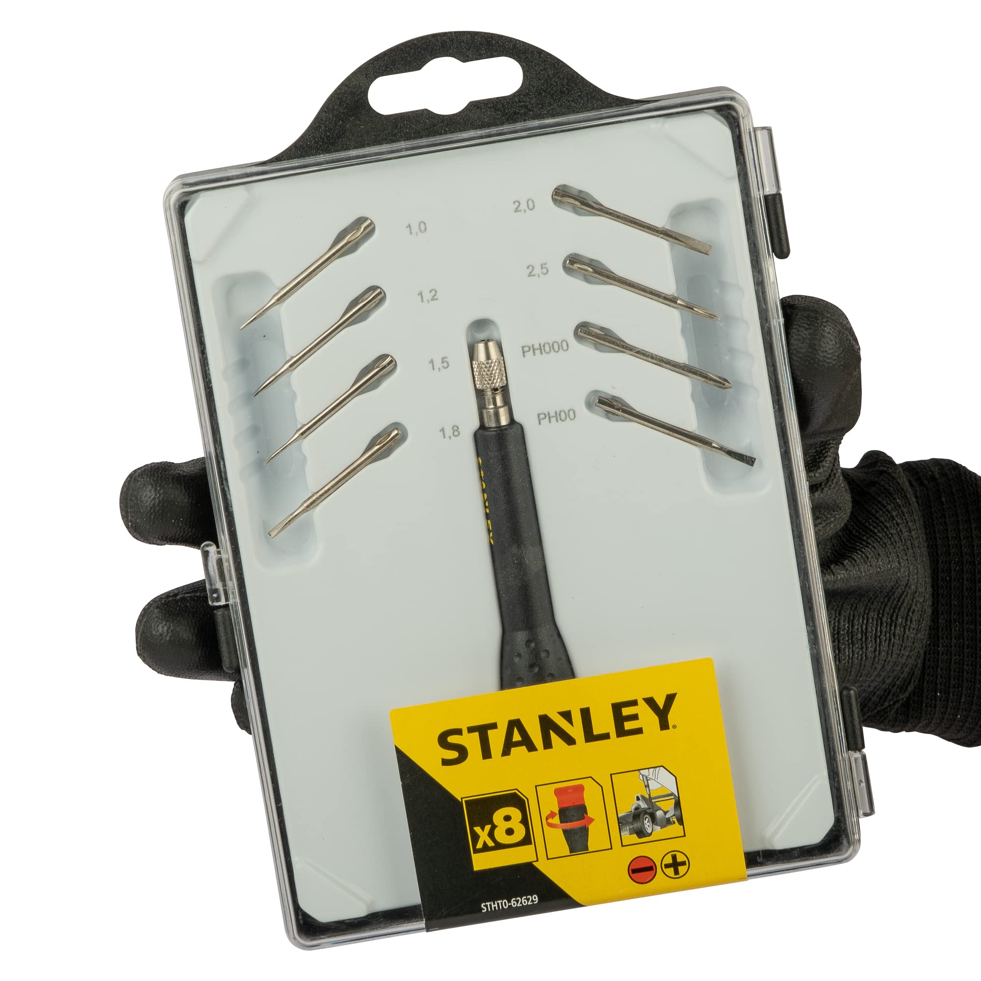 STANLEY Nowoczesny Juego destornillador precisión. 8 bits intercambiables dla profesjonalistów i majsterkowiczów do codziennego użytku ergonomiczna konstrukcja