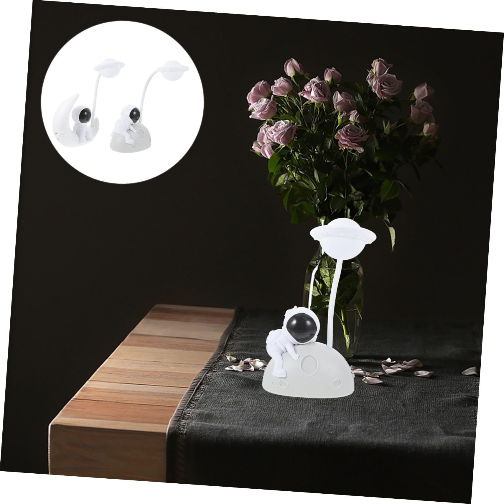 Homoyoyo Lámpara Nocturna Astronauta Lunar USB para Niños, 2 Juegos
