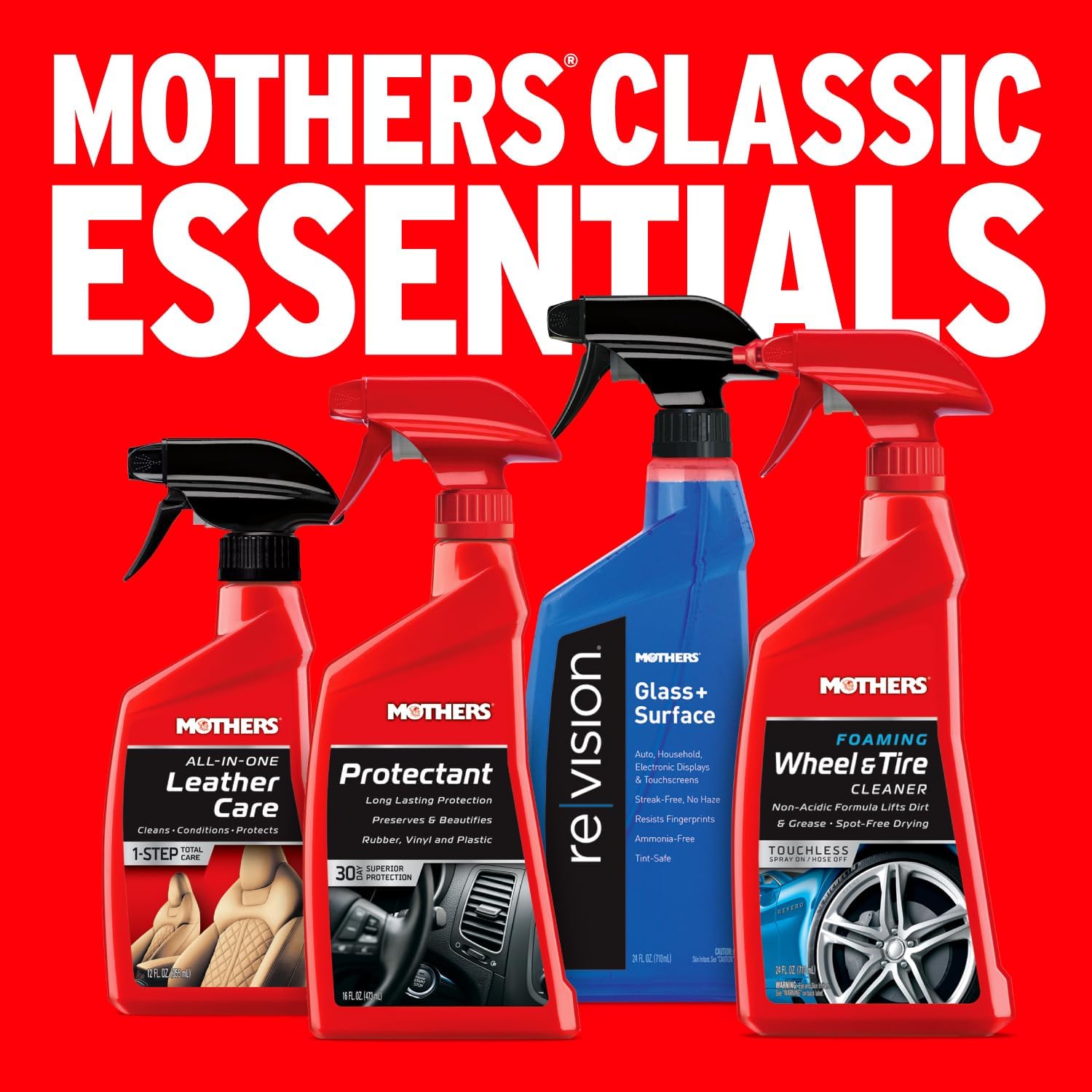 Mothers Protectant, 16 oz. – Long-Lasting UV Protection for Rubber, Vinyl & Plastic, Shields Dash, Trim, Bumpers & Tires from Fading, Cracking & Drying, Restores a Clean OEM Finish (05316)