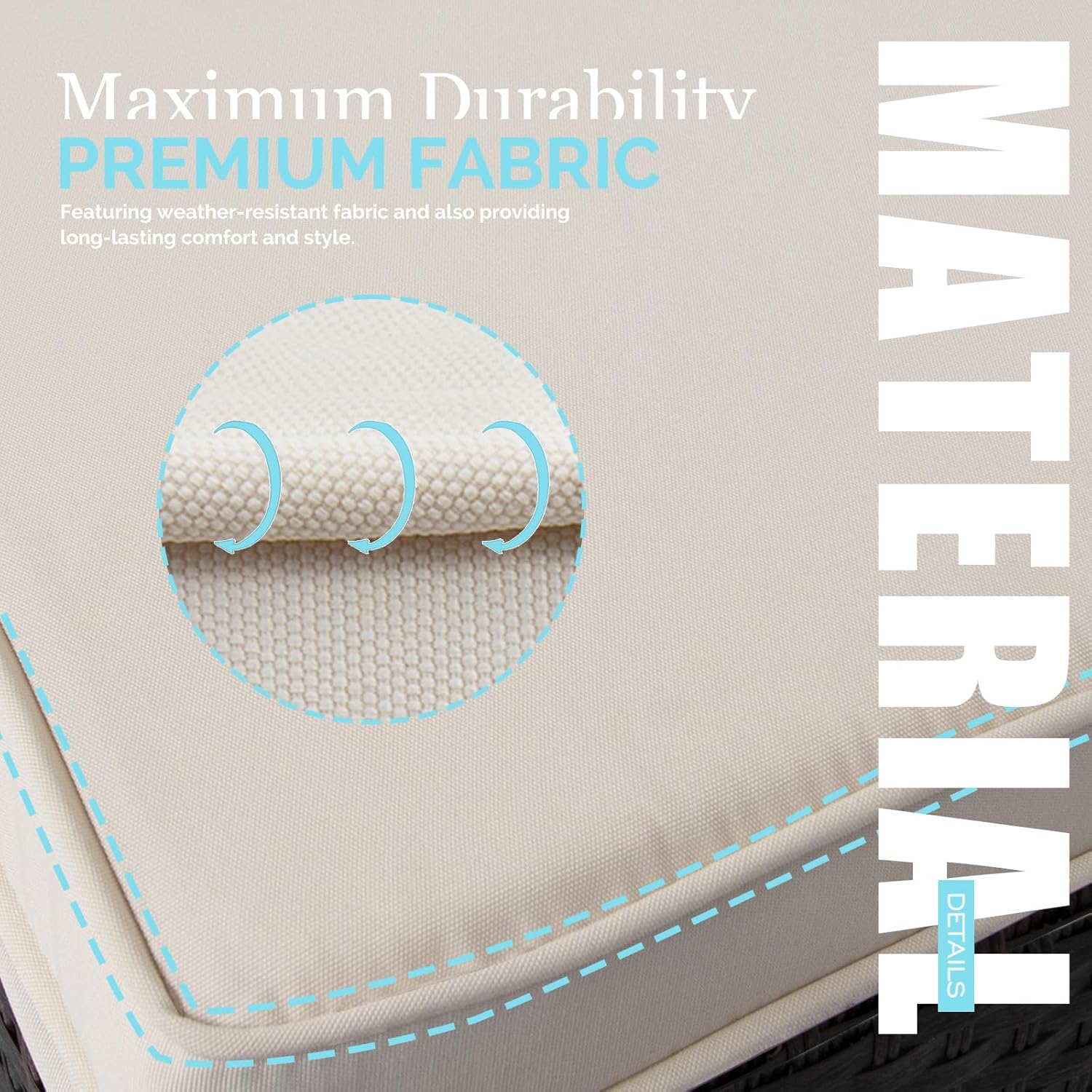 DIMAR GARDEN Outdoor Deck Chairs Chaise Lounge,Wicker Pool Lounge Chairs,Patio Recliner with Cushion,Mixed Brown