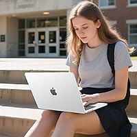 Vista 71 de EooCoo Funda compatible con MacBook Air de 15 pulgadas M5 2026 2025-2023 Release M4 M3 M2 modelo A3448 A3241 A3114 A2941, carcasa rígida de negro