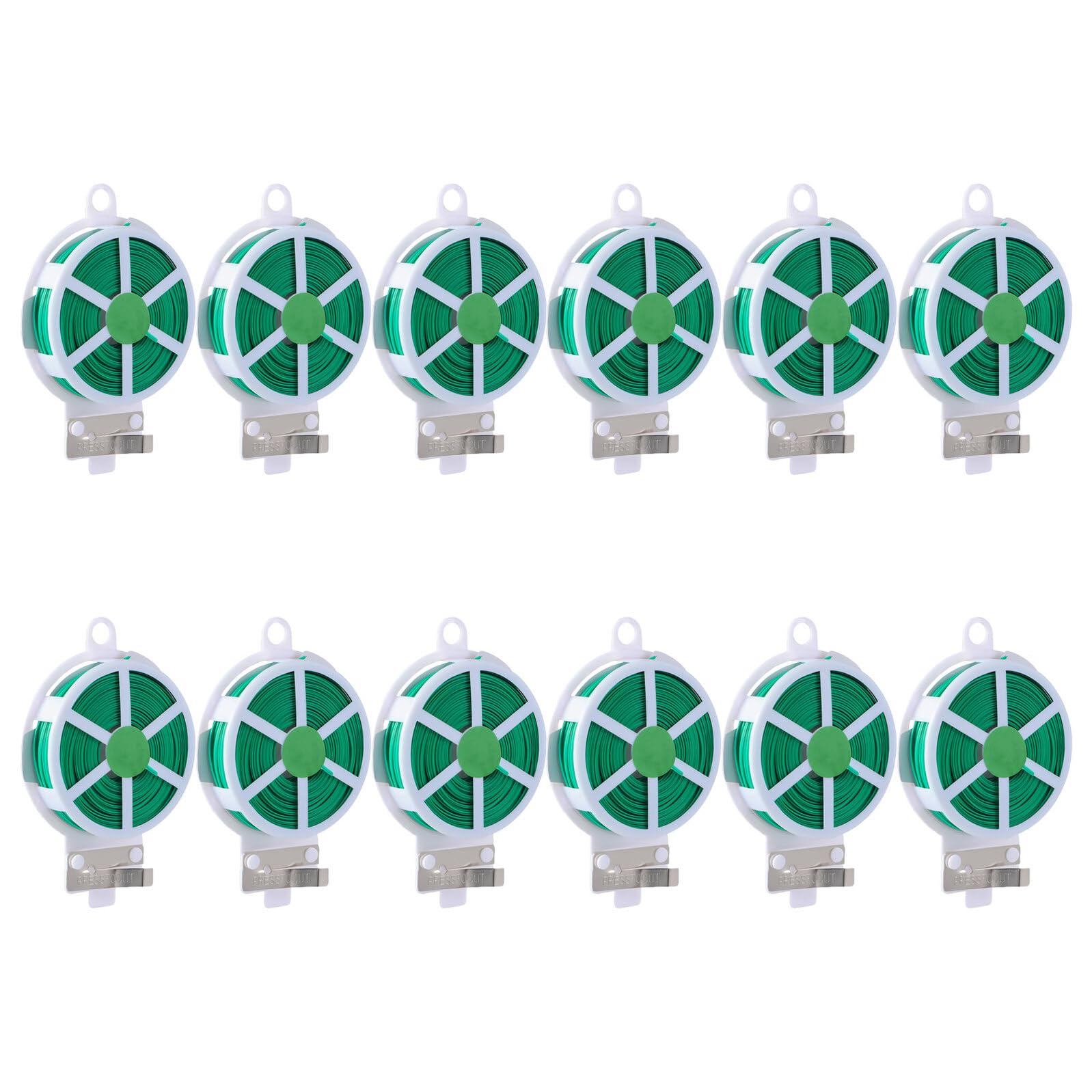 Toddmomy Filo Plastificato da Giardino per Piante Rampicanti Legaccio Verde in Ferro e PE per Fissaggio Delicato di Foglie e Fiori, 12 Bobine