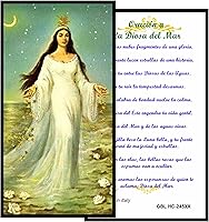 Vista 2 de La Diosa Del Mar Yemaya tarjeta de rezo plastificada