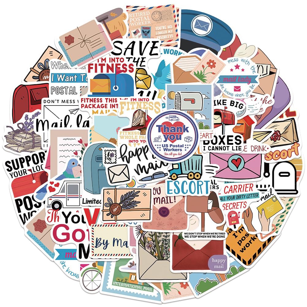 GOLEEX 20-Pack Waterproof Vinyl Stickers For Postal Workers - Fun Decals For Laptop, Car, Water Bottle, Mail Packages - View #14