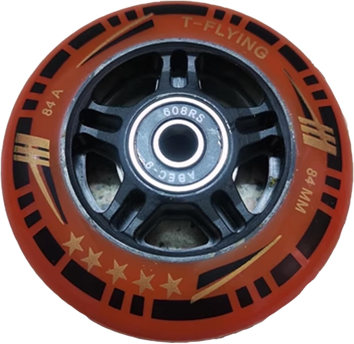 NBTRXWAFR 84Mm Inline Skate Wheels with Bearings (Pack of 8) 84A Indoor/Outdoor Roller Skate Wheels, Designed for Replacing Roller Skate Wheels