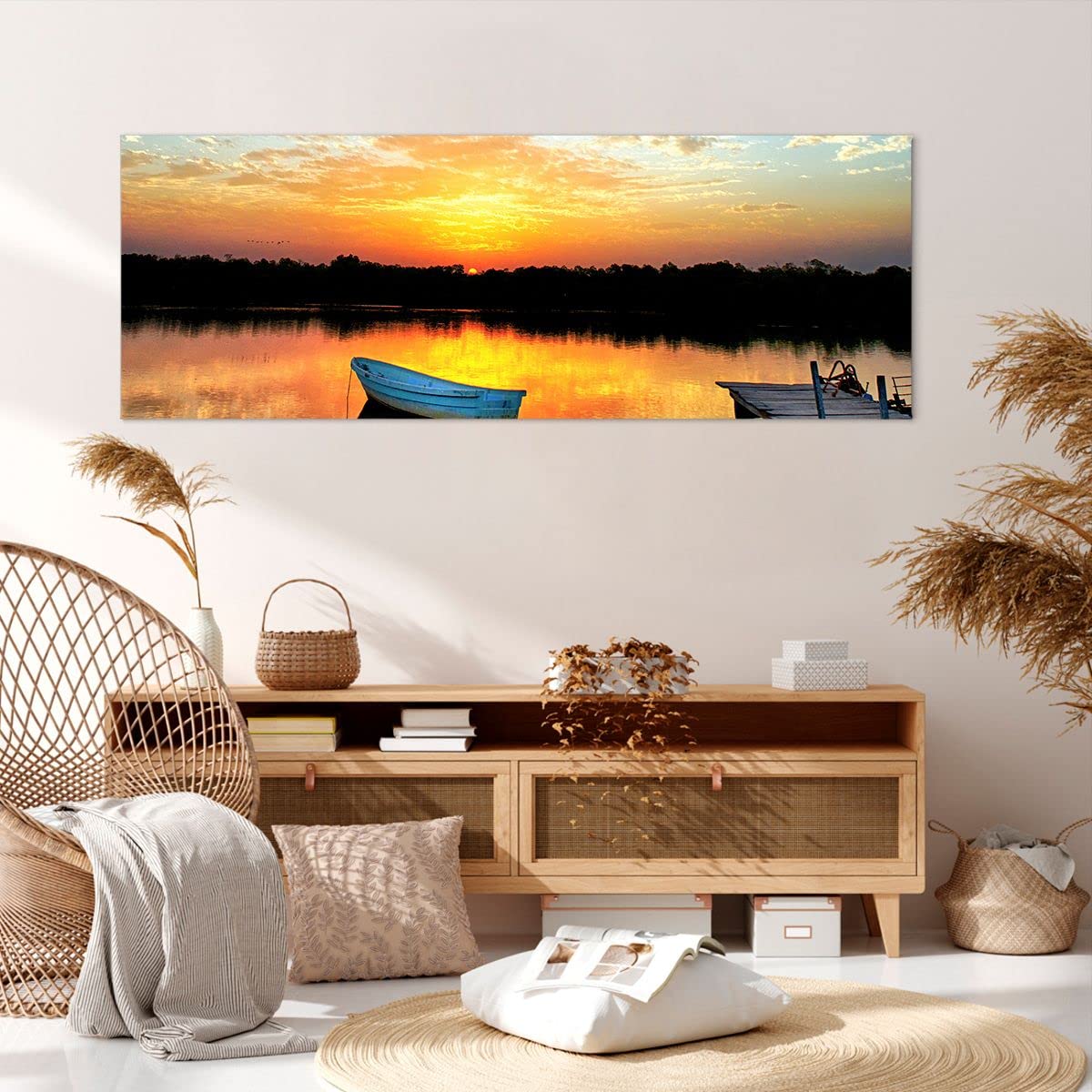 Quadro Su Tela Acqua Mare Oceano Stampe Da Parete 140x50cm Quadri Moderni Soggiorno Camera Da Letto Cucina 1 Pezzo Grandi XXL Decorazione Murale Wall Art Canvas Grafica Immagini AB140x50-5108