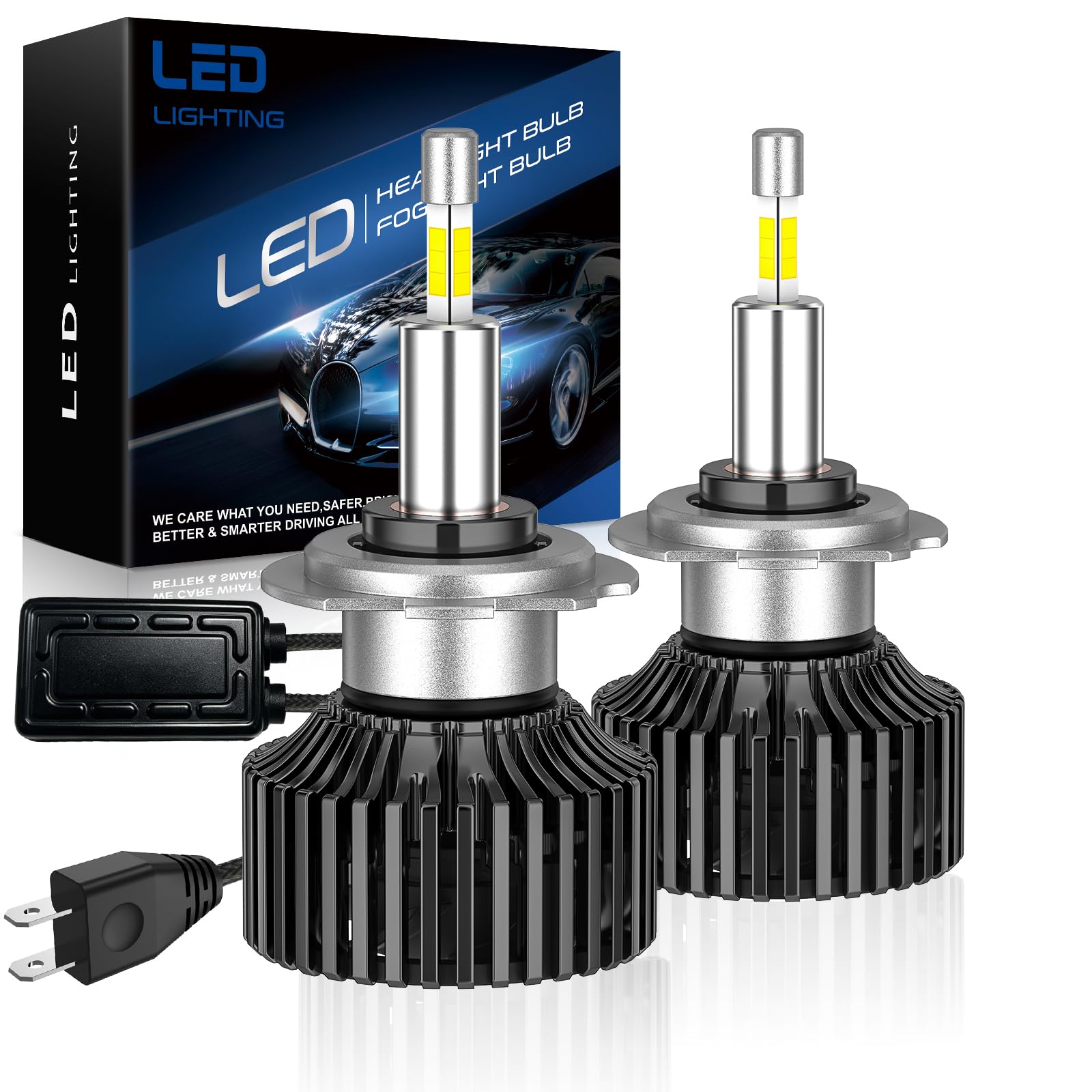 SHINYY Ampoule LED H7 360 Degrés, 2026 Nouveau 360° 32000LM Haute Puissance 6500K Blanc Froid Lampes H7 LED Feux de Croisement o Route pour Voiture, Canbus Anti Erreur, Pack de 2