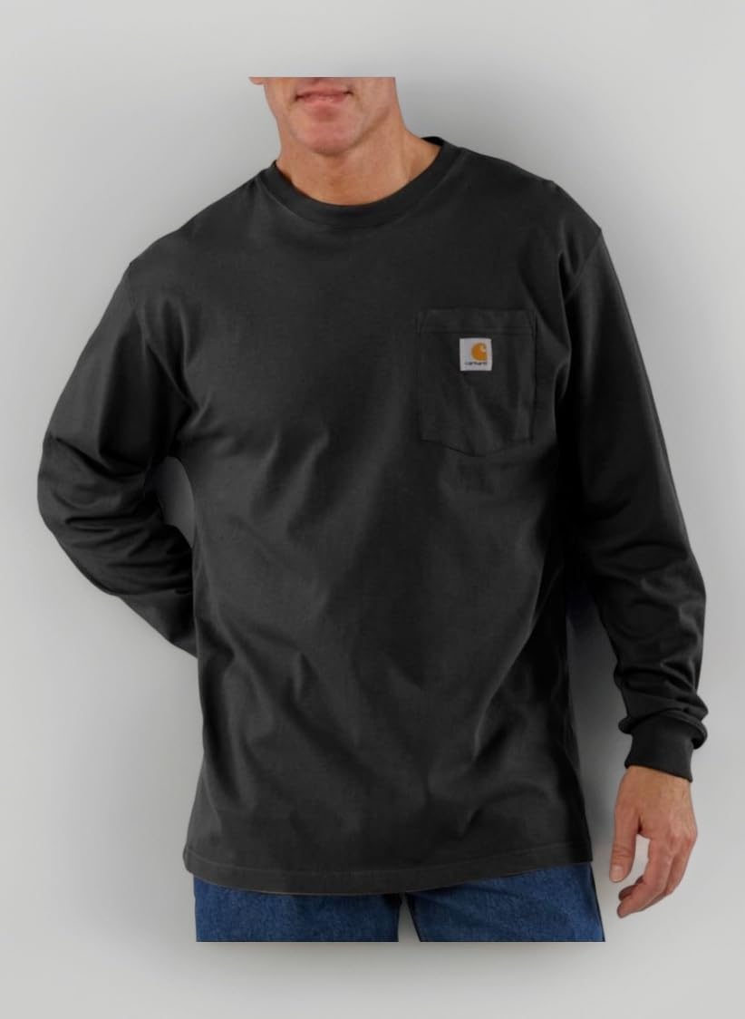 Loose Fit Heavyweight Long-Sleeve Pocket T-Shirt