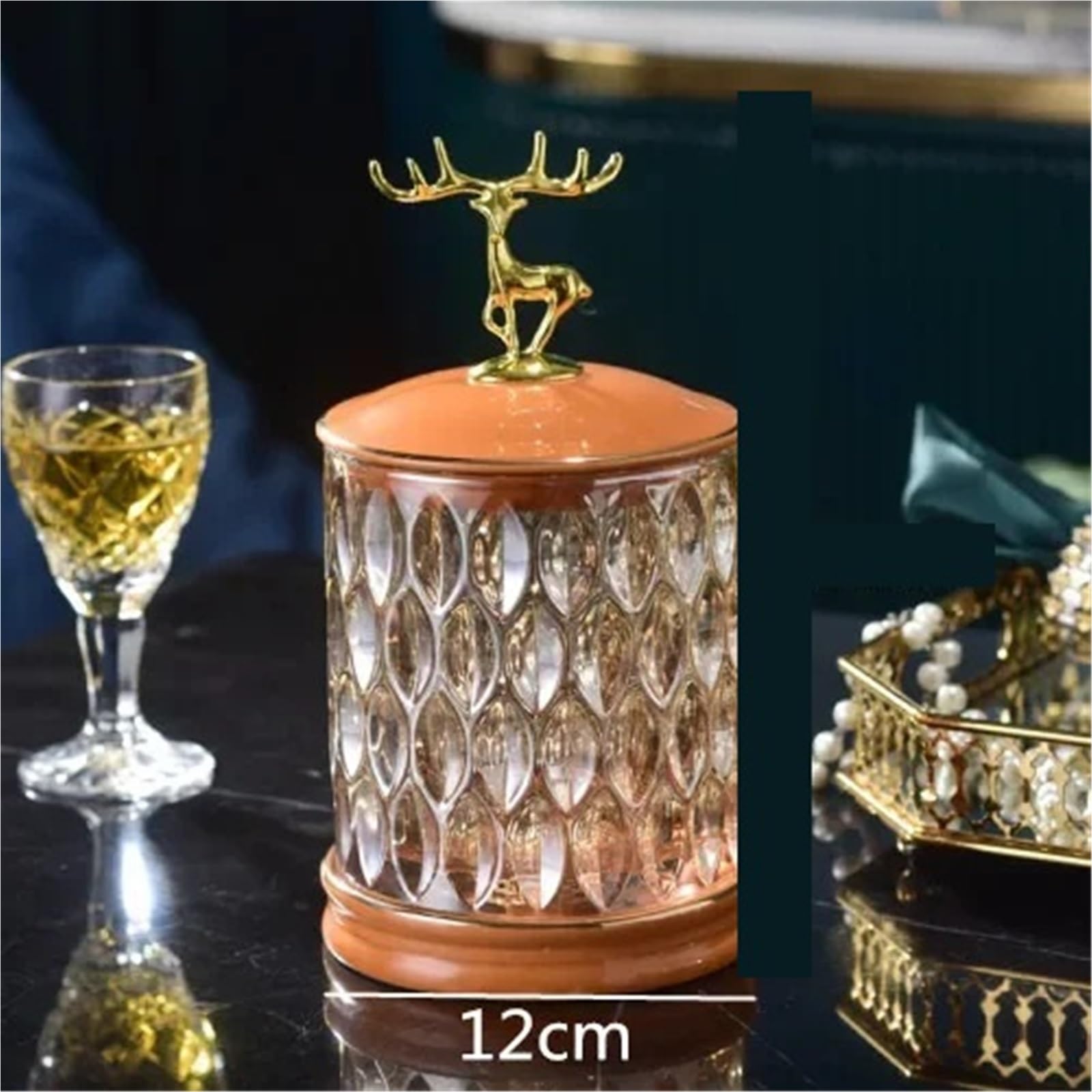 Tarro De Caramelo Tarro de cristal for dulces, tarro decorativo for almacenamiento de dulces, Caja de almacenamiento transparente, caja organizadora de alimentos for el hogar Para Bodas Caramelos(Gree