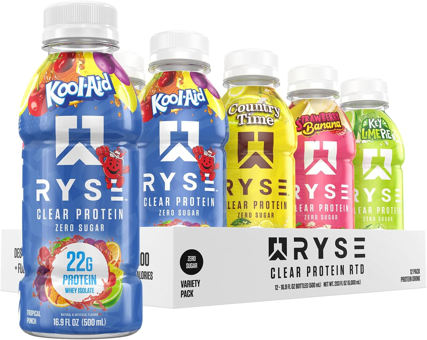 RYSE Clear Protein RTD (12 Pack, Variety Pack)