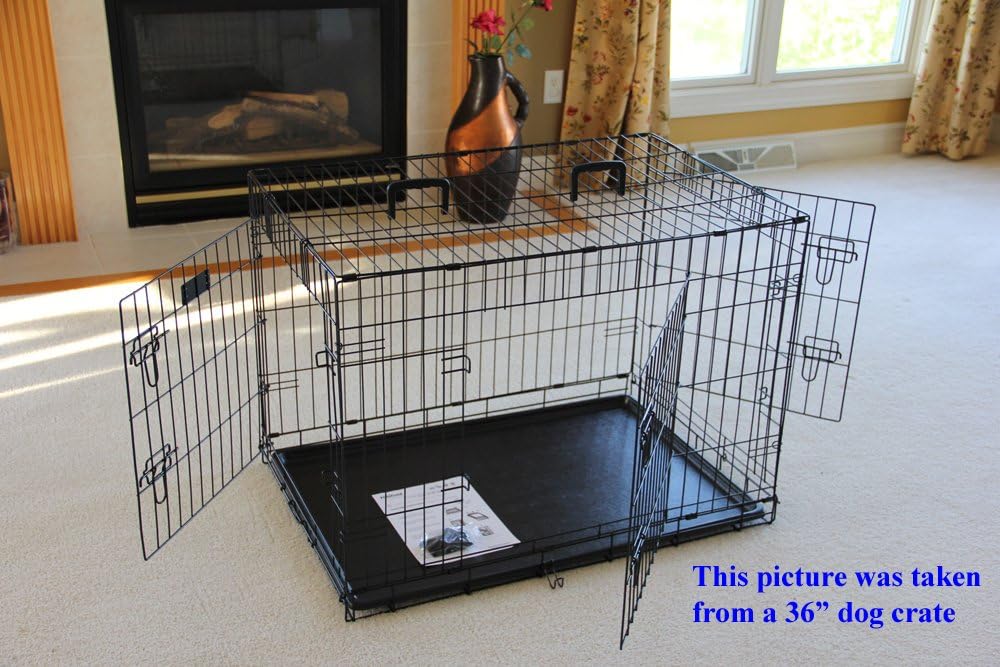 EliteField 3Door Folding Dog Crate with Rubber FEET, 5