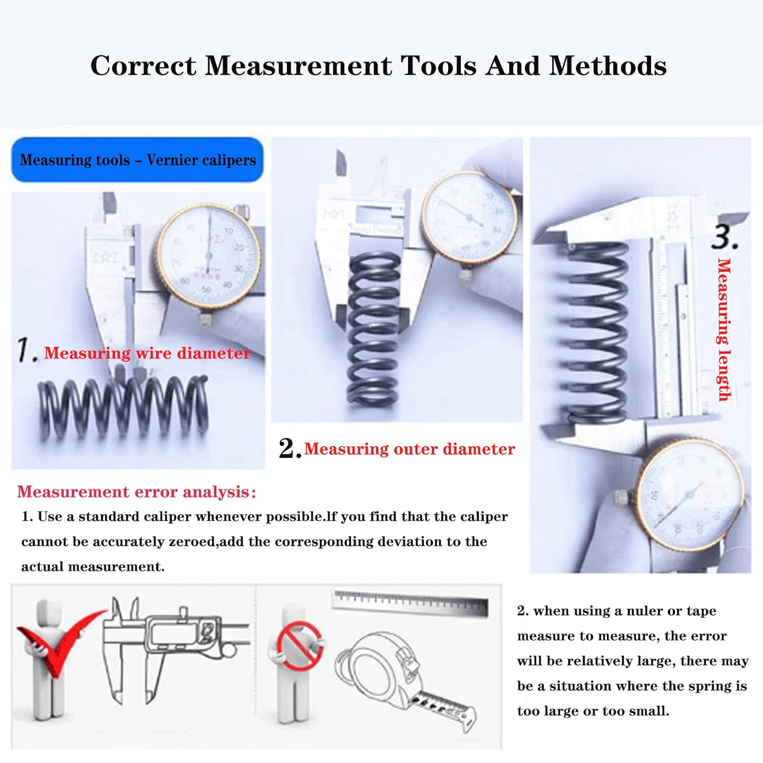 Compression Spring Wire Dia 2mm OD 13mm Free Length 15mm Spring Steel Extension Springs for Home Appliance Repair Etc.5Pcs