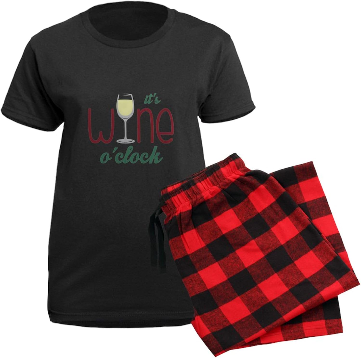 CafePress Wine Oclock Pajamas Womens Novelty PJ Sleepwear