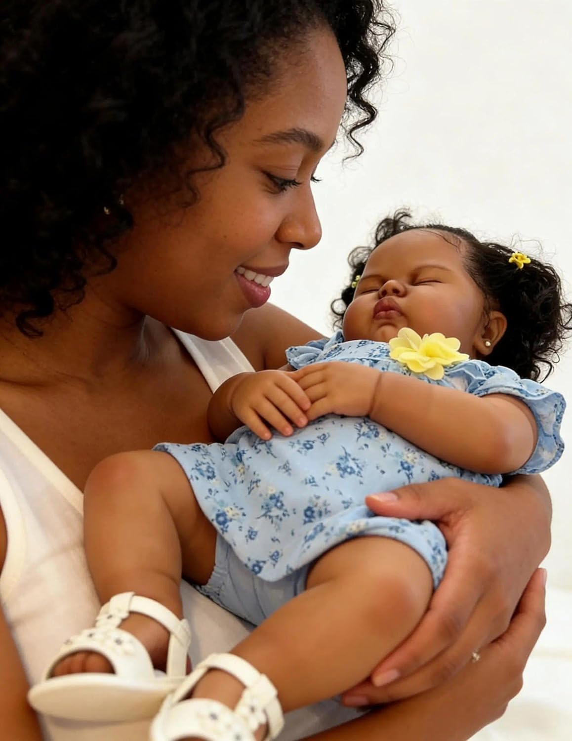 Zero Pam Realistic Reborn Baby Dolls Black Girl, 24 Inch Big Size African American Reborn Toddler Doll, Biracial Baby Doll Girl, Realistic Silicone Black Babies Soft Cloth Body with Accessories