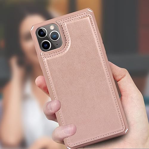 Miniatura 8 de iCoverCase Funda compatible con iPhone 11 Pro Max con tarjetero para mujer, bloqueo RFID en relieve, piel sintética en relieve, para 11pro Max de