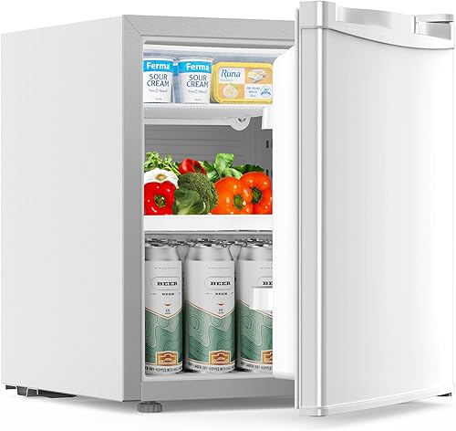 Miniatura 8 de COWSAR Refrigerador de 3.2 pies cúbicos con congelador, refrigerador compacto con 2 puertas para Negro,Gris,Plateado,Blanco