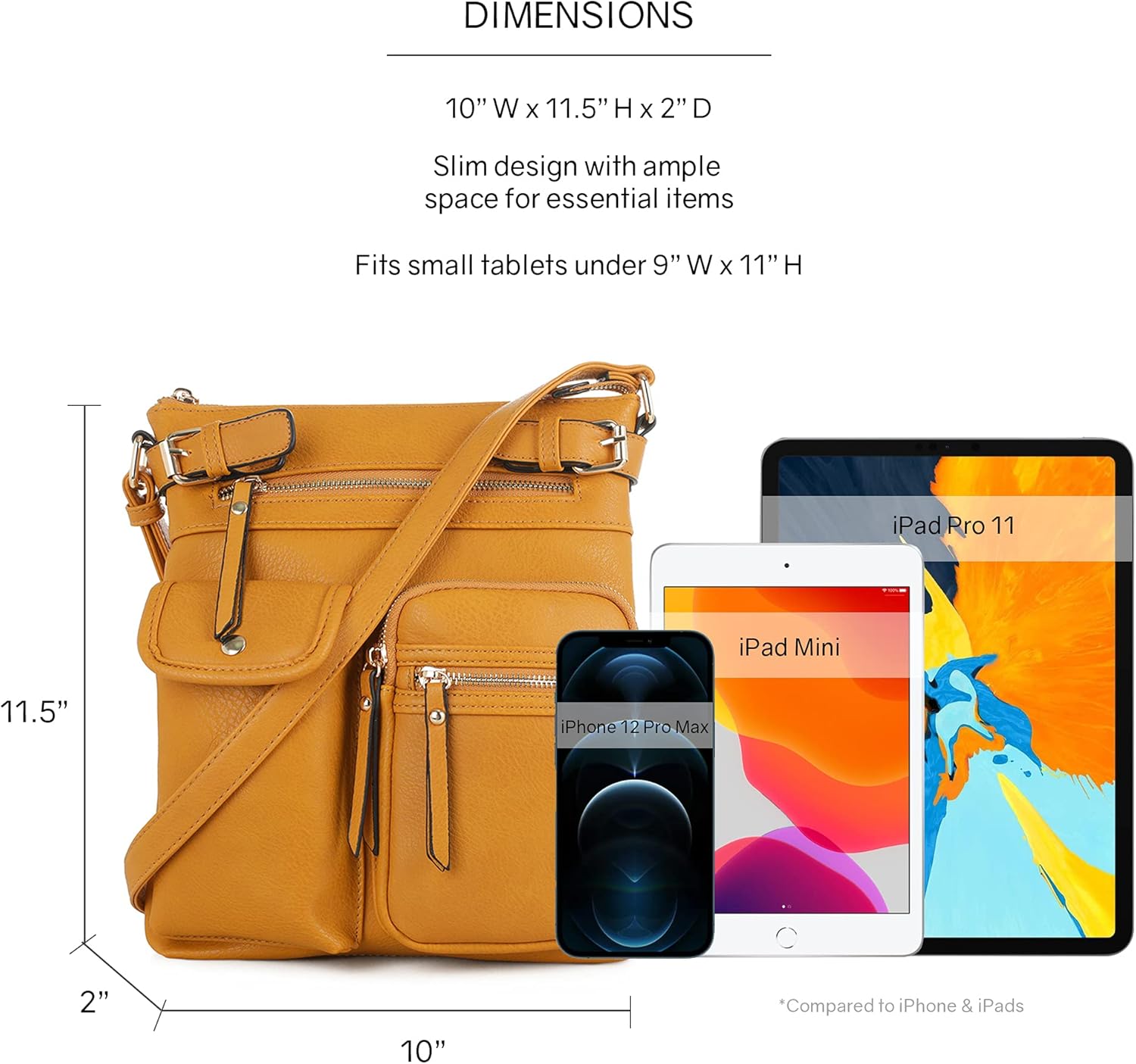 SG SUGU Katie Lightweight Medium Crossbody Bag Shoulder Bag with Multi Pocket for Women - Image 5