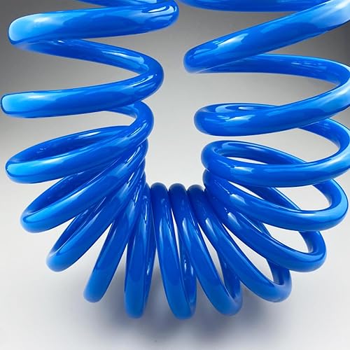 Miniatura 9 de Darnassus Manguera de bobina de poliuretano resistente, manguera de jardín autoenrollable con accesorios de latón macizo, retráctil, resistente a la