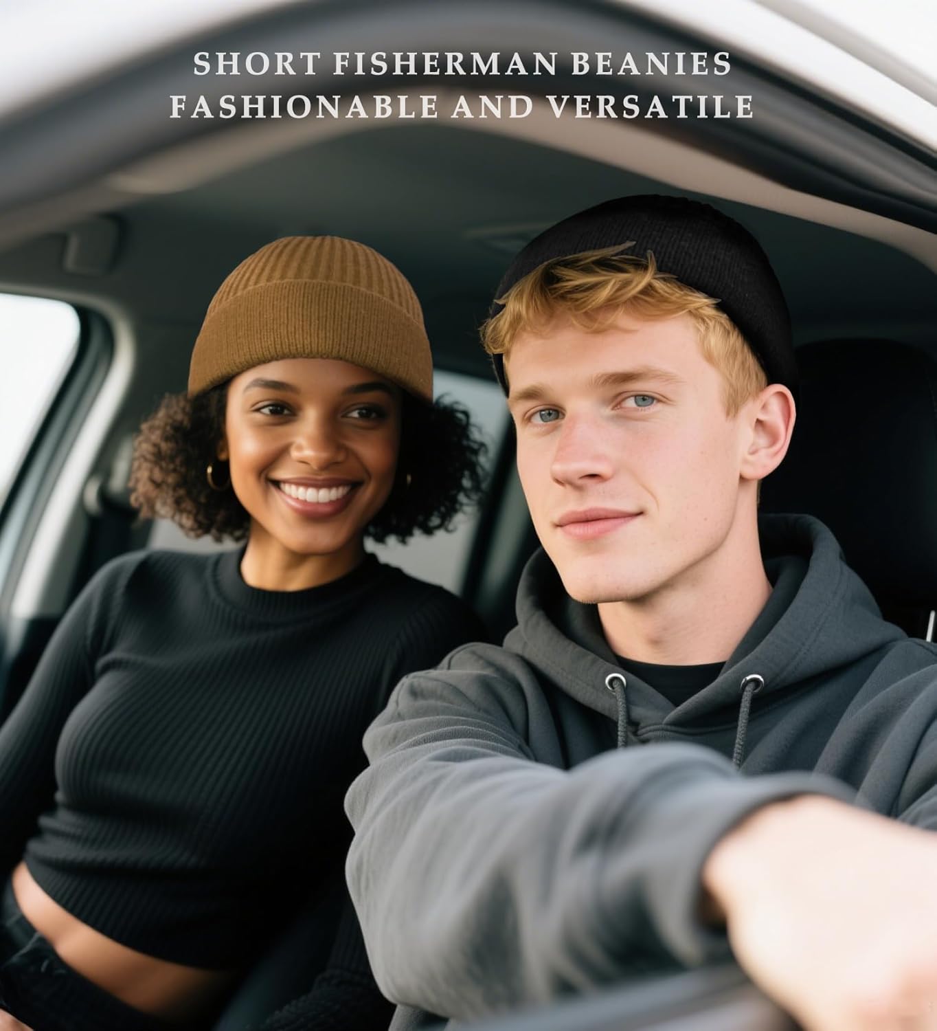 Swag Wool Knit Cuff Short Fisherman Beanie for Men Women, Spring Fall Winter Warm Hats, Trawler Skull Cap, Watch Cap - Image 5