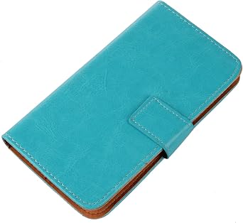 Color Design PU Wallet Flip Leather with Card Slots Cover Skin Protection Case Shell for Meizu 16 / 16th Blue