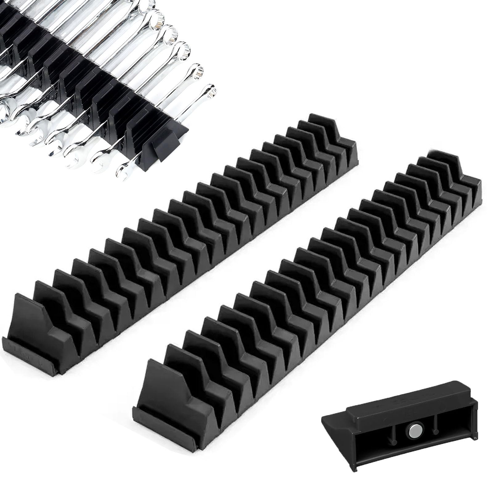 40pcs Modular Wrench Organizer, Toolbox Base Module with Magnetic Base, Tool Drawer Storage Tool Organizer - Convenient for Storage and Organization