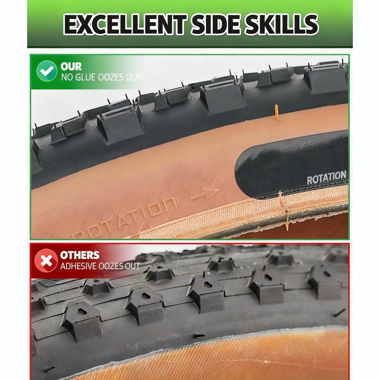 29x2.2 Opona Rowerowa Tubeless | Odporna na Przebicia Lekka 60 TPI | Wszystkie Tereny Off-Road Gravel Śnieg do Komunikacji | 890g | PSI 40-65(Yellow)