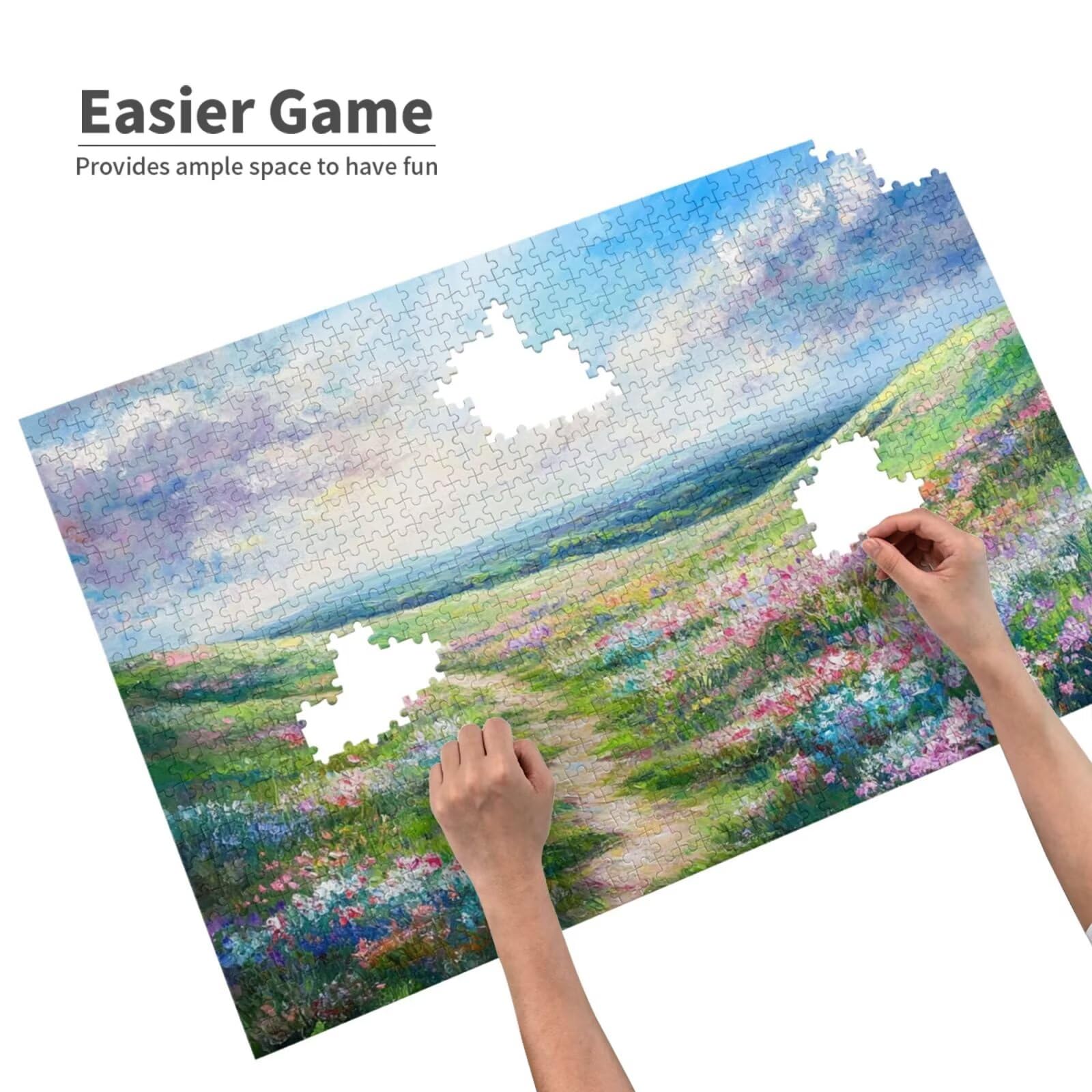 Puzzles Paisaje 1000 Adultos, Puzzle Flor con Cajas y Cartel, Juego Clásico de Puzzle Arte para Entretenimiento Adultos, Regalos de Decoración del Hogar para Pasatiempos Creativos de Mujeres 2T-146