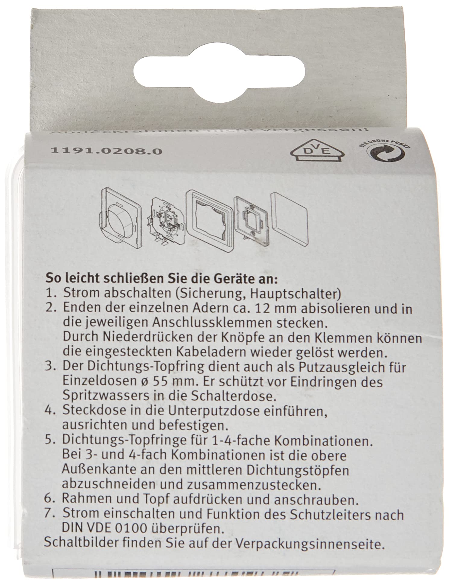 Kopp Presa Da Incasso Con Messa A Terra IP44 – Antispruzzo 10/16A 250V – Serie Antiumidità Bianca (119102080)