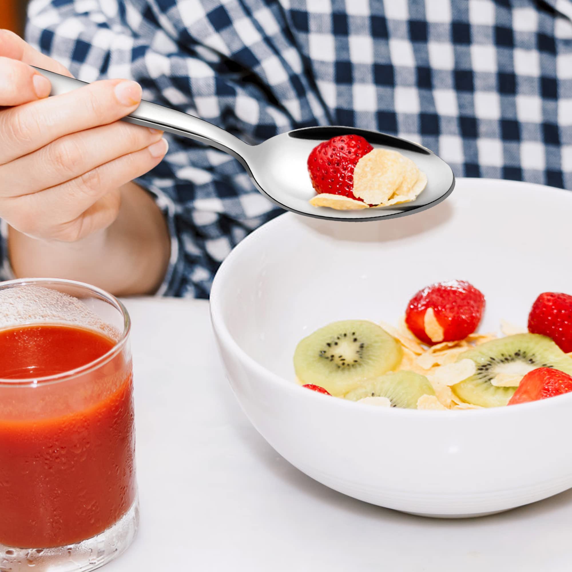 Set Di 12 Cucchiai Da Zuppa In Acciaio Inox - Moderni, Eleganti E Lavabili In Lavastoviglie - Foto 2