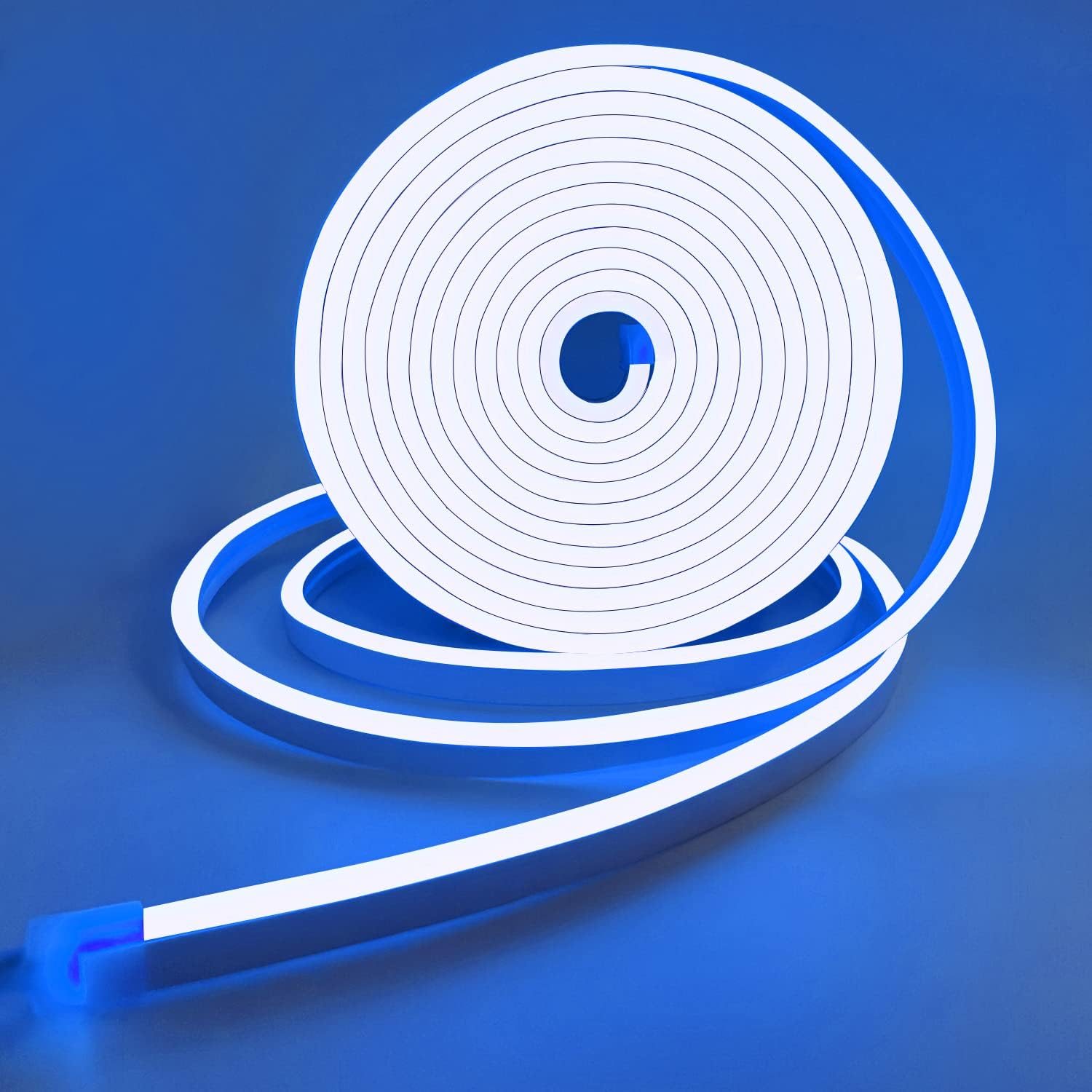 segrass LED neon Lights 16.4ft IP65 Waterproof Flexible Neon LED Strip Lights for Indoors Outdoors Decor Including Power Adapter 12v（Blue