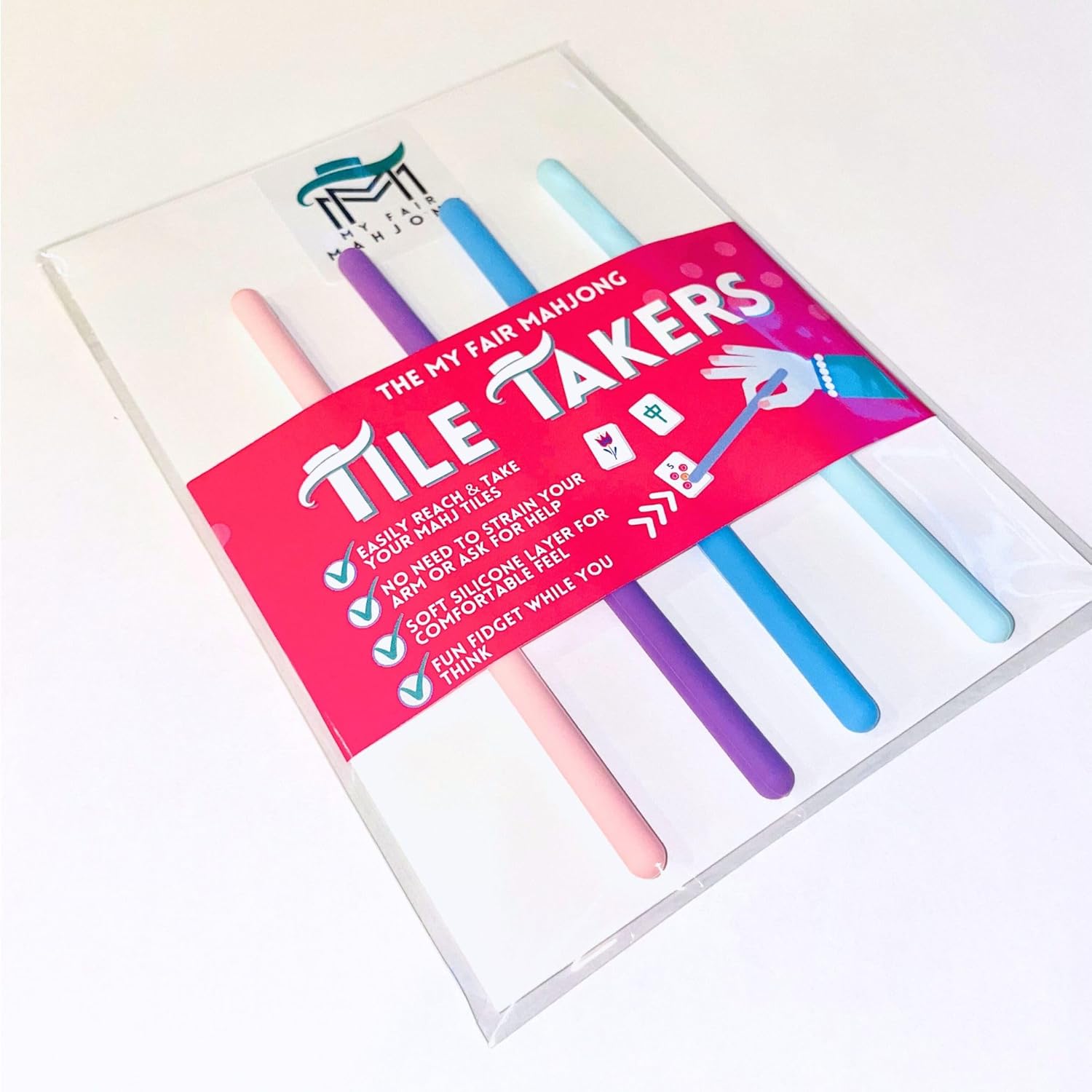 Mahjong Tile Takers | | Fun Fidget | Helps Concentration | Unique Mahjongg Gift or Prize | Game Night or Tournament | Novelty Mahj Accessory to Reach and Pull Tiles.