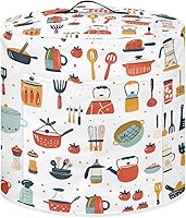 Vista 96 de Cubierta abstracta para freidora de aire con estampado de corazón, cubierta de olla a presión de 3 cuartos de galón, cubierta antipolvo para olla a