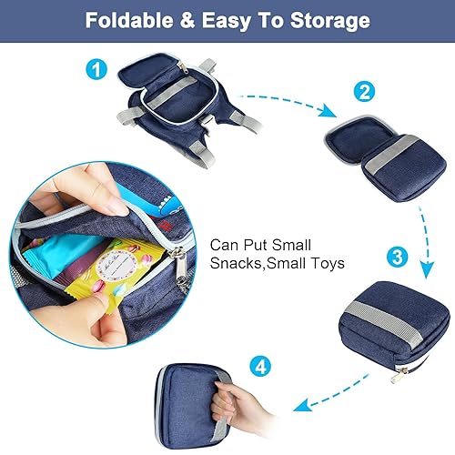 Miniatura 4 de Accmor - Arnés para niños y niñas con correa para niños, correa plegable para niños, correa plegable para caminar, correa de asistente para bebé,