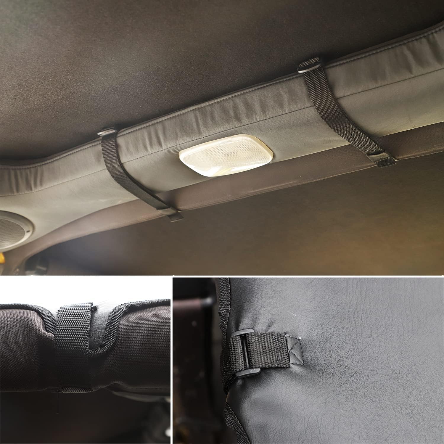 Sunshade Cover Sun Shade Bikini Soft Top UV Protection Bimini Top for Jeep Wrangler TJ 1997 1998 1999 2000 2001 2002 2003 2004 2005 2006 (PU Material + Velvet)
