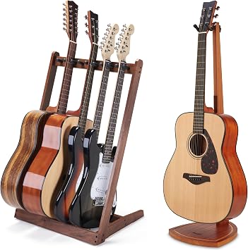 Single Guitar Stand for Acoustic Guitar, Electric Guitar, Multiple Guitar Stand for Multiple Guitars, Wooden Guitar Stand for Home Decoration, Guitars Gifts
