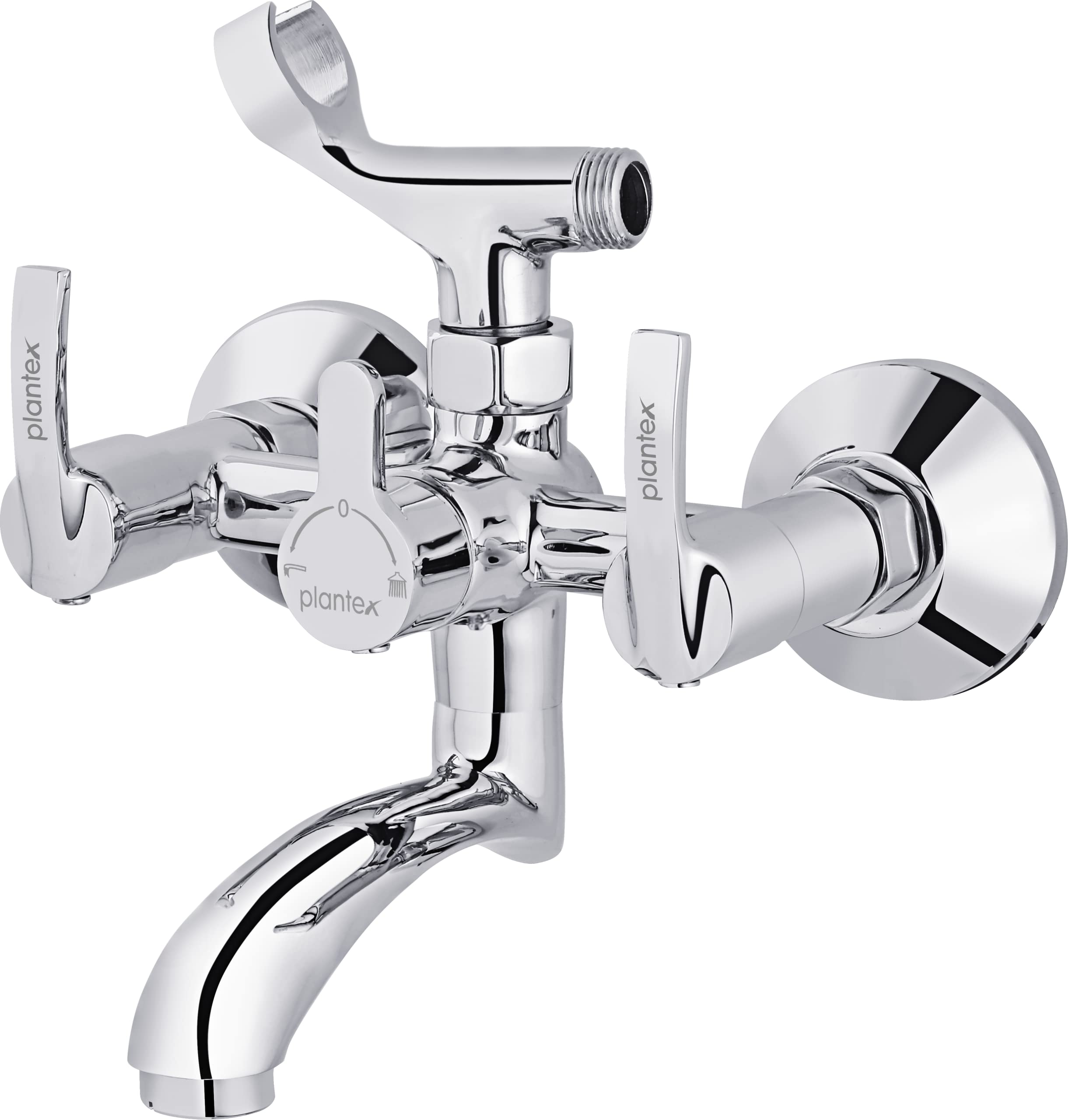 Plantex Pure Brass Telephonic Wall Mixer with Crutch for Arranging Hot & Cold Water in The Bathroom/Mixer tap for Bathroom with Brass Wall Flange & Teflon Tape-(AQ-1417-Chrome) (B092YVN21G) Amazon Price History, Amazon Price Tracker