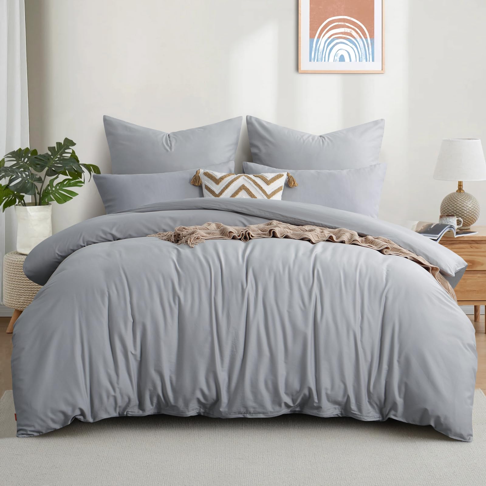 Aisbo Beddengoed 220 x 240 cm, katoen, taupe, beddengoedsets