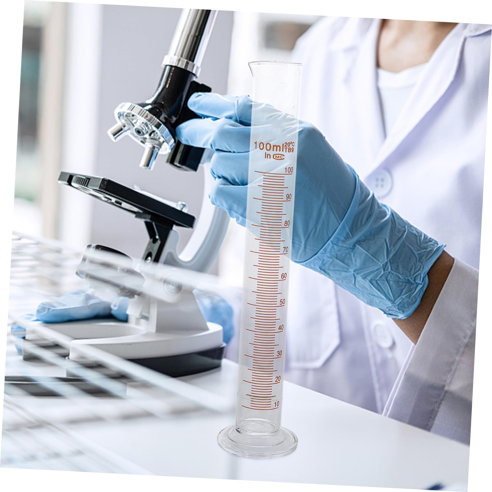 Cabilock 9 Szt. Częściowy Laboratoryjny z Miarką Zlewką i Kolbą Stożkową z Wysokiej Jakości Szkła Odpornego Wysoką Temperaturę i Działanie Chemikaliów Idealny Do Precyzyjnych Pomiarów i