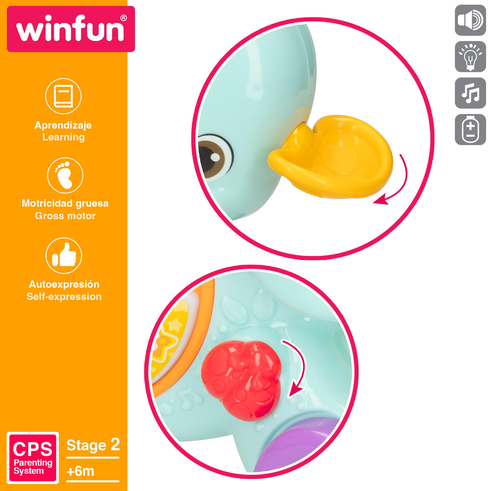 Giocattolo da trascinamento Winfun Alce 17 x 17 x 7,5 cm (6 Unità