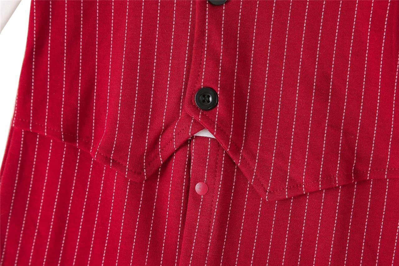 Dressy Daisy Infant Baby Boy One-Piece Gentleman Bodysuit Formal Outfit Onesie Vest Suit Romper with Bowtie - Image 4