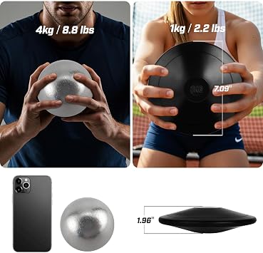 2 Pcs Shot Put Rubber Discus for School Track and Field Discuses for Outdoor Practice Throwing