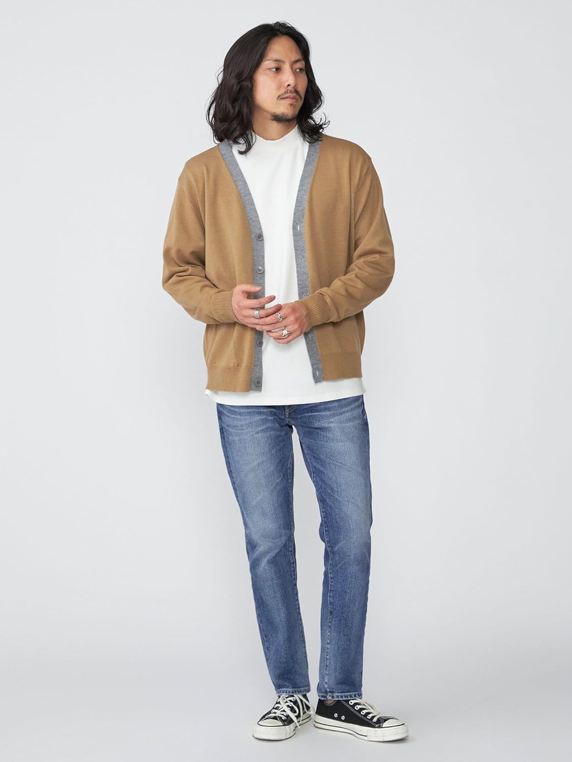 [シップス] カーディガン 手洗い可能 ICE WOOL カラーパネル Vネック ニット カーディガン メンズ 116440089