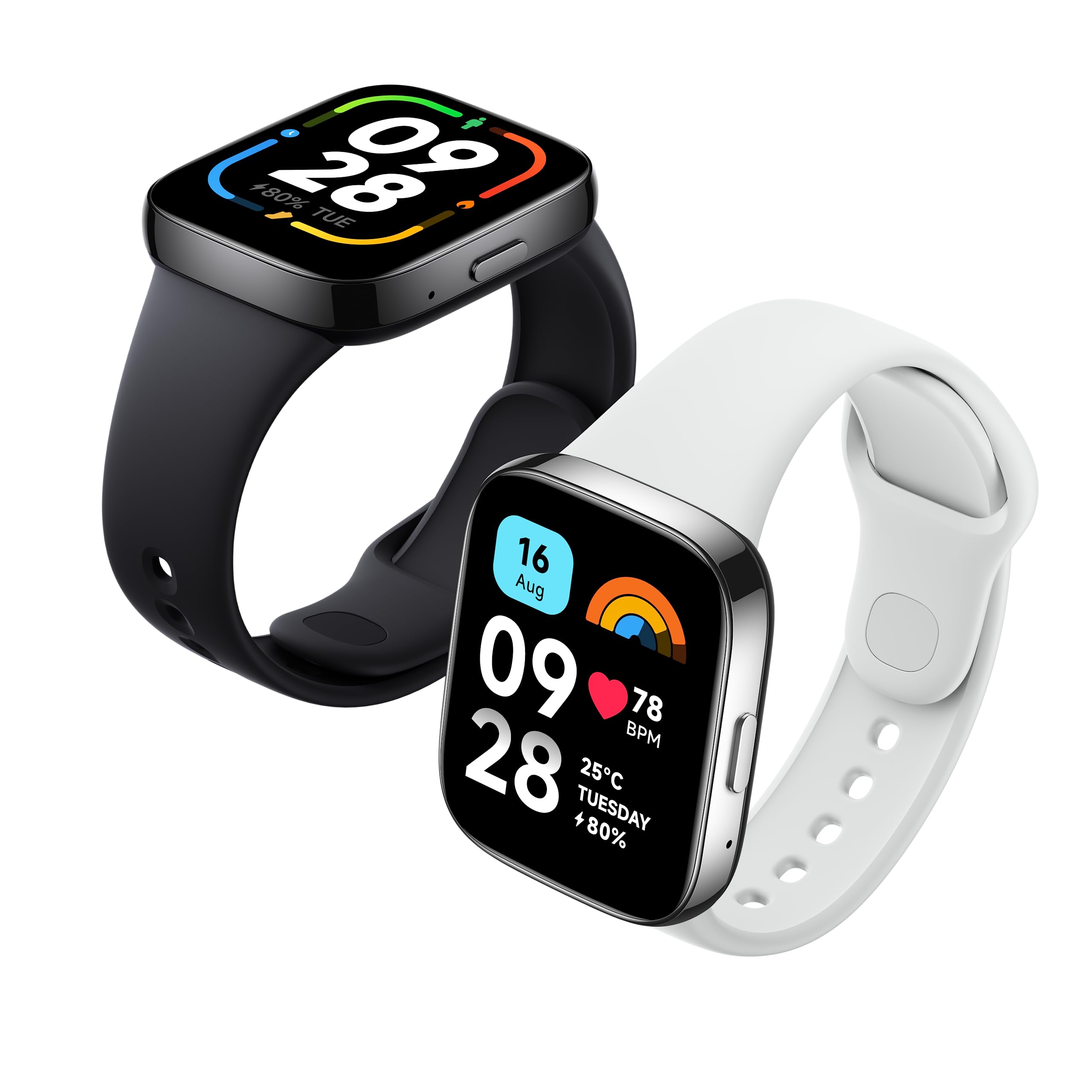 XIAOMI Redmi Watch 3 Active Gris, écran LCD 1.83", Bluetooth, +100 Mode de Sports, Suivi de la Condition Physique, résistance à l'eau 50m, jusqu'à 12 Jours d'autonomie