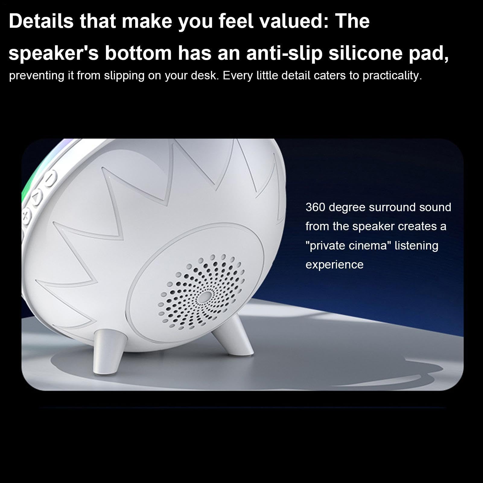 Supporto del sensore del cellulare RGB di ricarica rapida 'altoparlante audio di induzione | Supporto per altoparlante wireless per casa, ufficio, camera da letto, appartamento, dormitorio, comodino