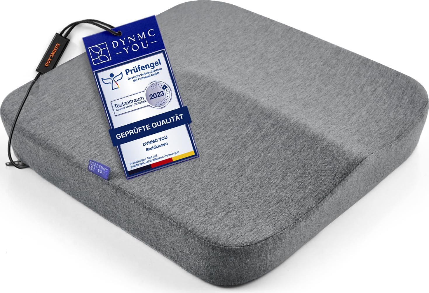 Cojín de asiento ergonómico para silla de oficina - Dureza media H3 - PRUEBA MUY BUENA - DESARROLLADO CON FISIOTERAPEUTAS - Alivia la tensión de la espalda y aumenta la comodidad al sentarse