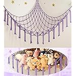 mirolam Stuffed Animal Storage Hammock Net - Toy Hammock Net for Stuffed Animals Corner - Hanging Stuff Animal Organizer Holder Large Size Baby Nursery Room Decor