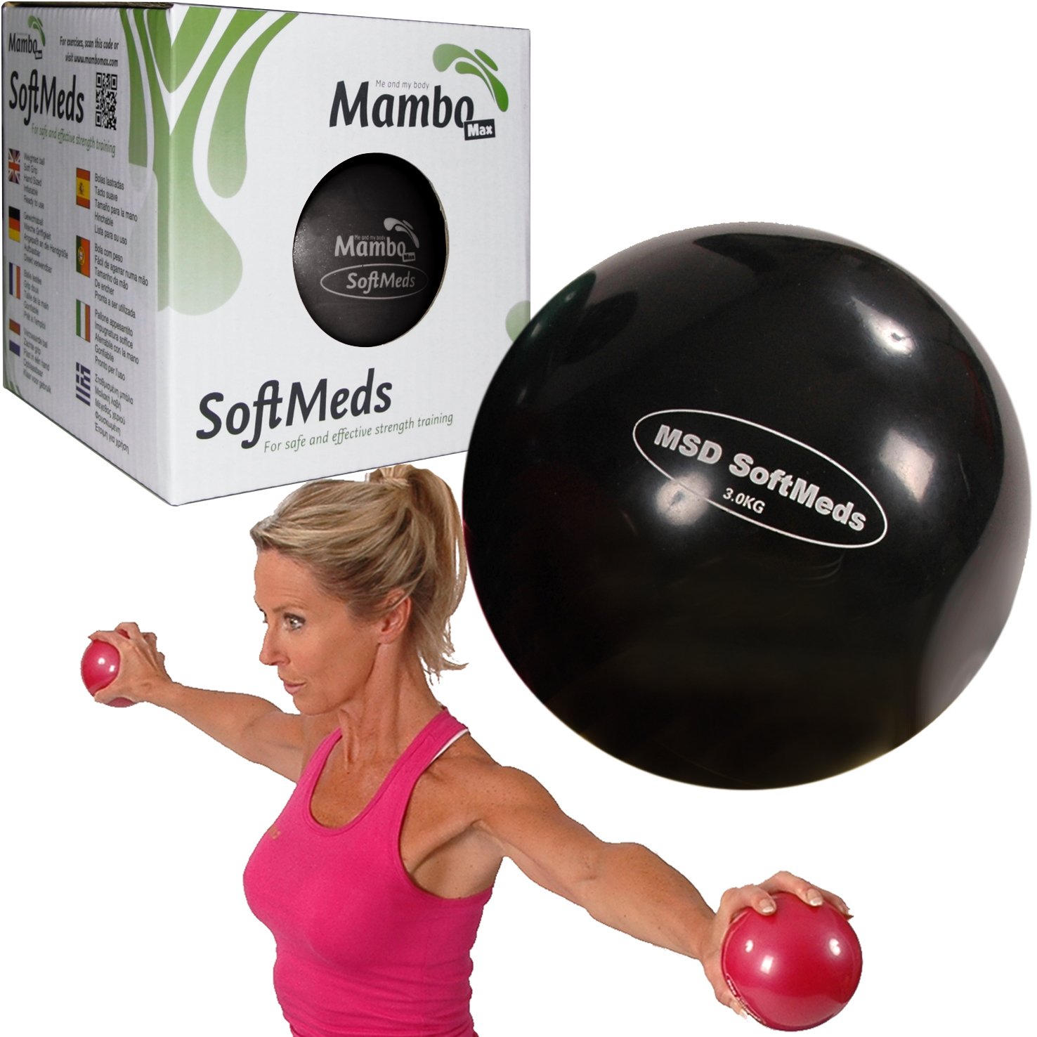 MSD Softmed 3 kg Medicine Ball 12 cm Soft Inflatable Ball Weights Pilates Fitness