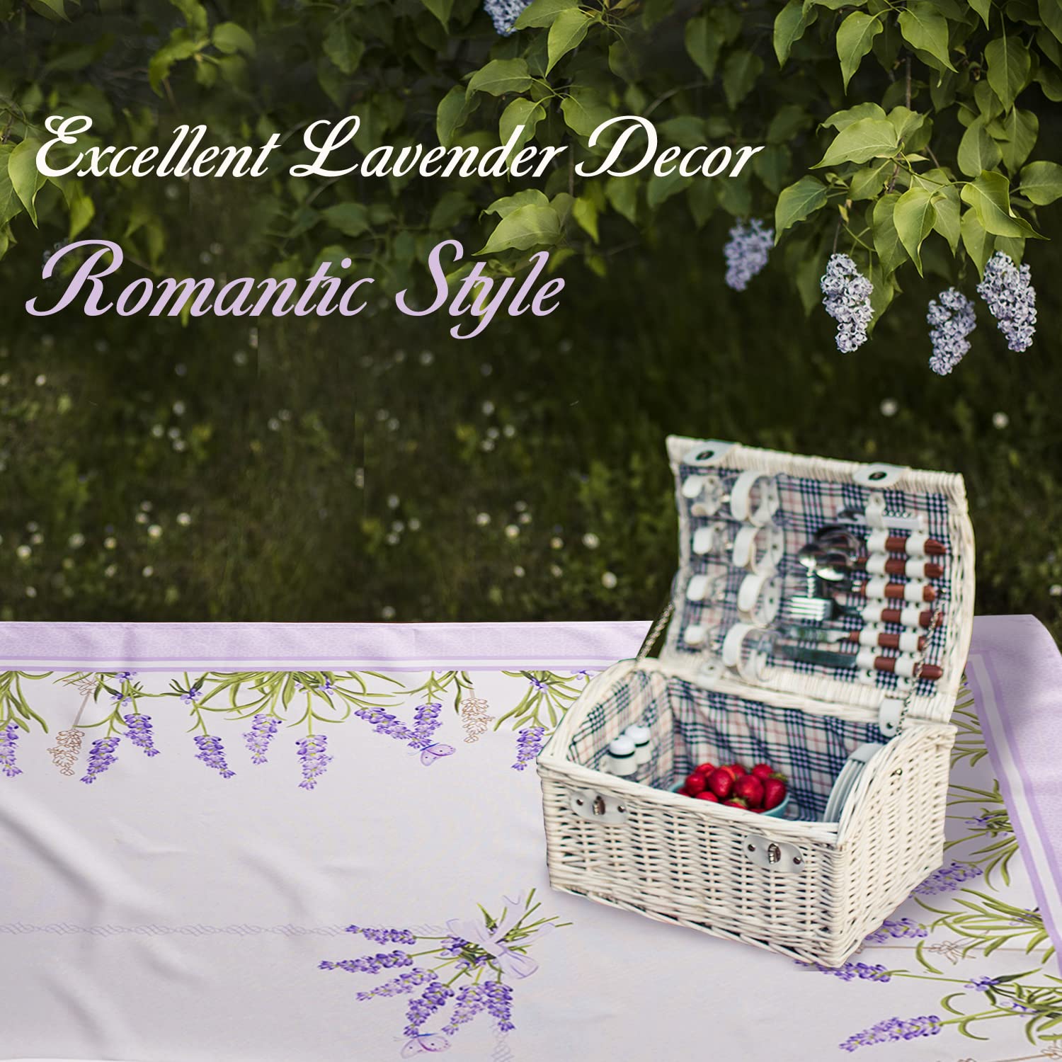 Nappe Rectangulaire Lavande De 152,4 X 213,4 Cm, Violet Clair