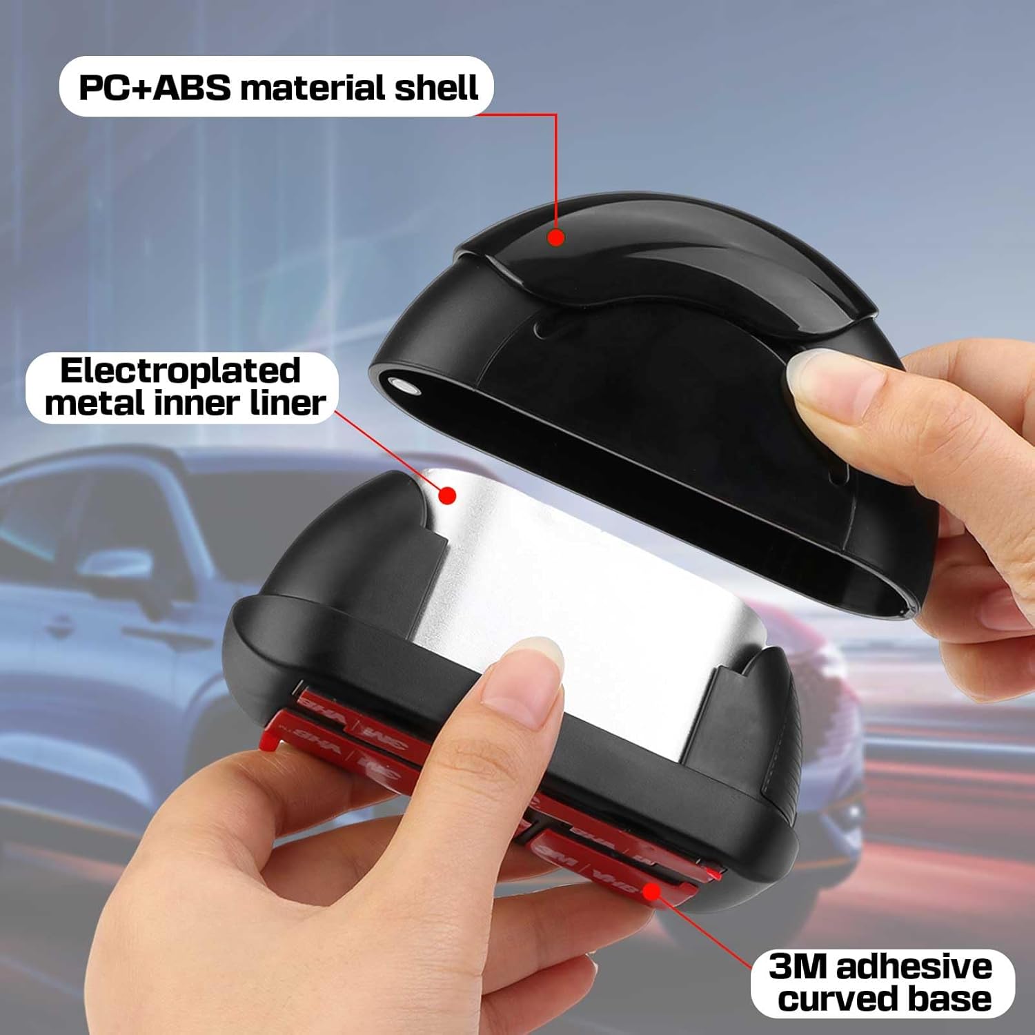 Car Ashtray With Lid, Door Ashtray, Mini Smell Proof Automotive Portable Ashtray for Smokers, Accessories Include 3Pcs Disposable Water Soluble Smoke Extinguishing Sands